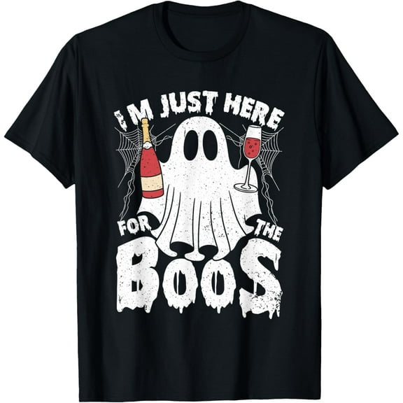 DOPASHIRT I'M Just Here For The Boos Hal.Low.Een Women Funny Ghost T-Shirt Unisex S-5XL Hot Trending Shirt, Vintage Birthday Gift