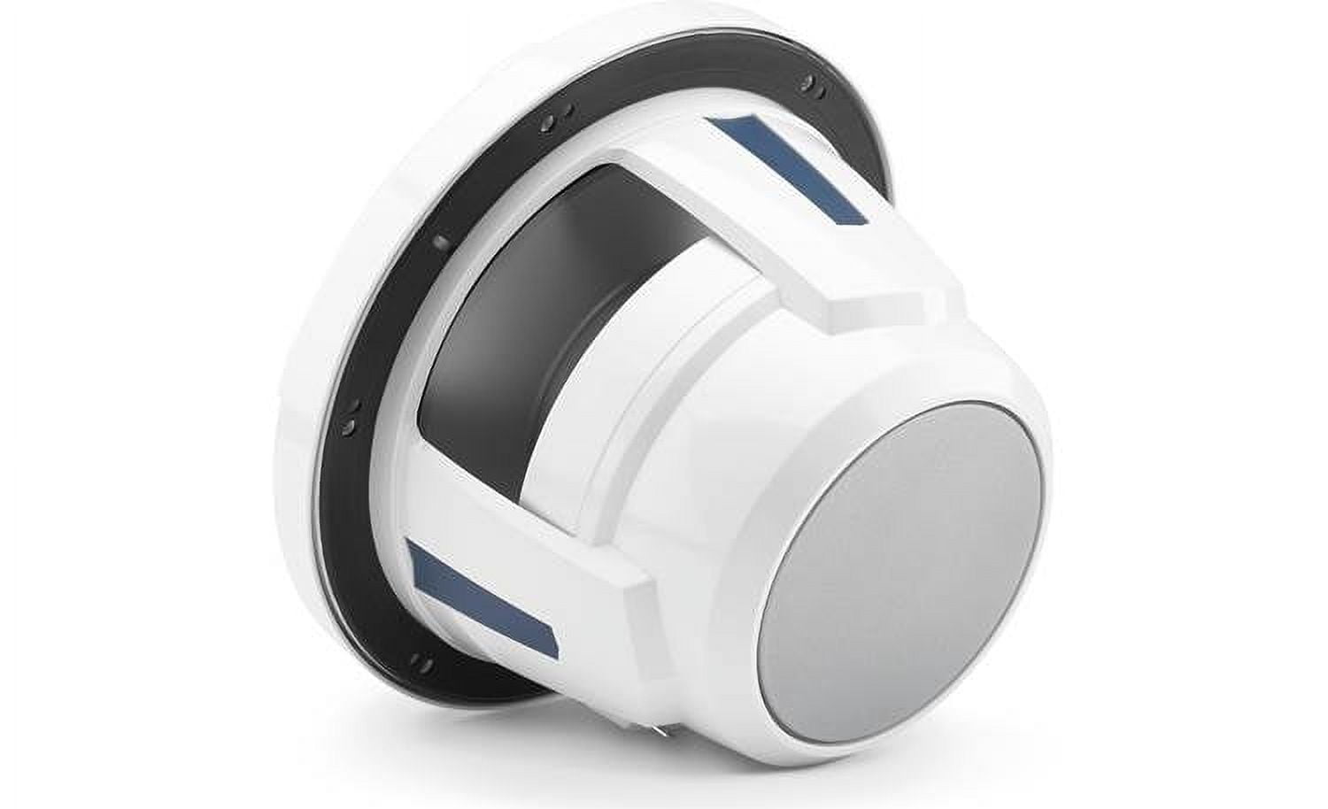 JL Audio 10-Inch M6 Marine Infinite Baffle Subwoofer, RGB LED, Gloss White, Sport Grille
