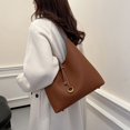 thumbnail image 4 of Bolso Mano Versátil Backet Bold Bag Retro Ladies Large Capacidad PU Cuero Compra, 4 of 9