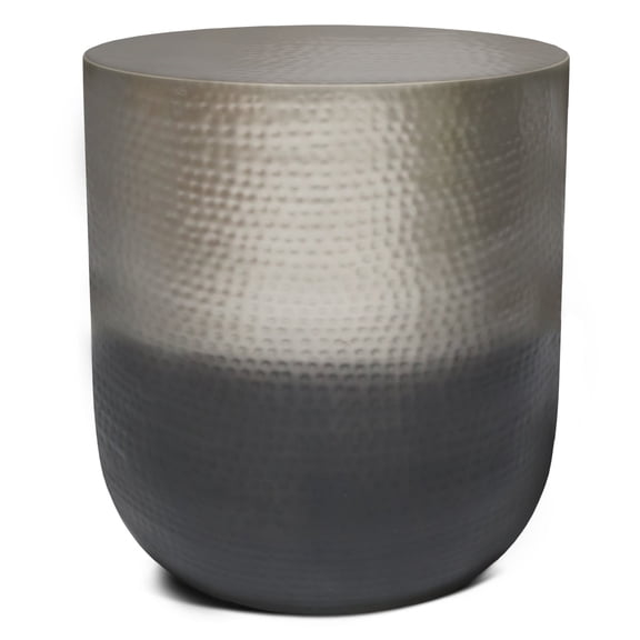 Miekor Furniture Nova Metal Side Table in Silver Ombre No6994