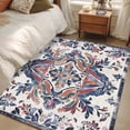 thumbnail image 4 of 3'x5' Area Rugs, Boho Navy Blue Indoor Outdoor Area Rug for Living Room Bedroom, Vintage Southwestern Geometric Art Washable Bathroom Rugs Kitchen Floor Carpet Mats Home Decor Aesthetic, 4 of 8