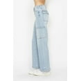 thumbnail image 6 of Womens High Waist Straight Leg Cargo Jeans With Multiple Pockets Washed Denim For Everyday Utility Flattering Fit, 6 of 8