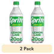 (2 pack) Sprite Lemon-Lime Caffeine Free Soda Pop Bottle, 20 fl oz