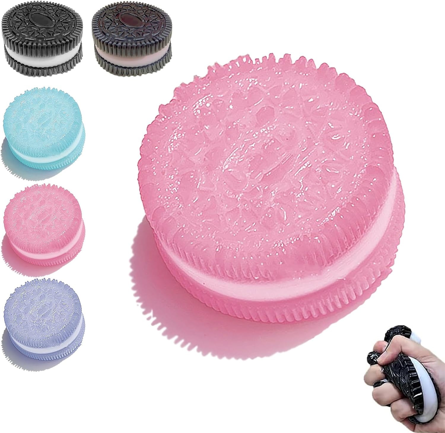 APOMOONS 4 Pièces De Biscuits Jouets Anti-Stress, Squishy Fidget Toys Taba Squishy Balle Anti Stress Squishy Toy Jouet Anti Stress Biscuit Balle Anti Stress Pour Adultes Enfants