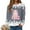 Grey, variant on Towmus Halloween Sweaters for Women Novelty Xmas Roundneck Snowflake Sweatshirts Sequin Ghost Print Long Sleeve Pullover Tops
