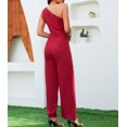thumbnail image 4 of oyyniis Women Summer Sleeveless Elegant Jumpsuit One Shoulder Sexy Rompers Fashion Irregular Solid Casual Loose Wide Pant Party Jumsuits 2024 L, 4 of 5