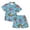 1-Blue1016, variant on Byoo Big Boy's Outfit Set Tropical Floral Print Button Front Shirt Shorts Beach Vacation Set Summer Soft Clothes Set