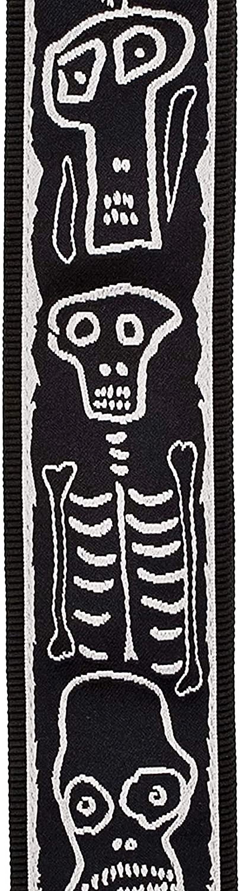 D'Addario Joe Satriani Planet Lock Guitar Strap, Skull N Bones