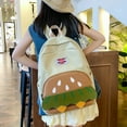 thumbnail image 2 of Mochila Estética Librero Lindo Dibujos Animados Hamburguesa para Adolescentes Niñas Mujeres Estudiantes, 2 of 9