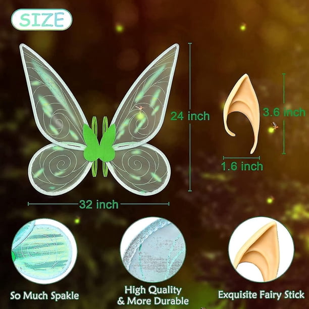Alas De Hada Con Purpurina Para Adulto Y Niño, Diseño Mariposa Brillante, Ideales Para Disfraces, Fiestas Y Halloween