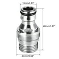 thumbnail image 2 of Unique Bargains Brass Garden Hose Quick Connector Faucet Pipe Adapter 24mm Male Threaded, 2 of 5