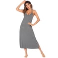 thumbnail image 4 of Women Nightgown Pajamas Racerback Sleeveless Nightgown Spaghetti Strap Scoop Neck Cami Maxi Dress Nightgowns Sleepwear, 4 of 7