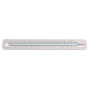 Westcott Finger Grip Ruler, 12", Plastic, Gray, Imperial, 0.12 lb., Elementary School, 1-Count