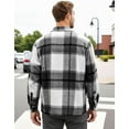 thumbnail image 6 of COOFANDY Casual Plaid Button Down Shacket for Men, 6 of 7