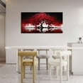 thumbnail image 4 of HFDF Large Canvas Wall Art Decor for Living Room Bedroom Red Tree of Life Pictures Black White Nature Landscape Painting Prints Home Office Artwork Decoration 24x16inch Framed, 4 of 6