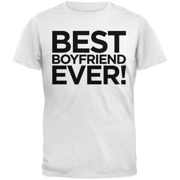 Valentine's Day - Best Boyfriend Ever White Adult T-Shirt - Medium