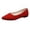 Red, variant on EliteGoogv Womens Square Toe Ballet Flats Slip On Comfortable Shoes For Women Casual Flat Footwear Grey US:6.5