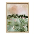 thumbnail image 3 of Kate and Laurel Sylvie Landscape 01 Framed Canvas Wall Art by Annie Quigley, 18x24 Natural, Soft Watercolor Nature Landscape with Greenery Art for Wall Decor, 3 of 7