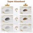 thumbnail image 2 of Coffee Mat for Countertops, White Gold Marble Texture Dish Drying Mat 2 Pcs for Kitchen Coffee Bar Accessories, Coffee Maker Espresso Machine Dish Rack Hide Stain Rubber Backed 12x19In, 2 of 6