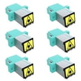 thumbnail image 2 of CableRack LC to LC OM3/OM4 Multimode Duplex Shuttered Fiber Coupler Aqua (6 Pack), 2 of 4