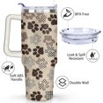 thumbnail image 3 of Stylish Dog Pattern Travel Mug - 40oz Leakproof Tumbler with Straw & Handle - Ideal Gift for Women Who Love Puppies, 3 of 7