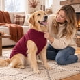 thumbnail image 6 of Dog Sweatshirt for Medium & Large Dogs, Warm Soft Pullover Fleece Vest, Cozy Home & Daily Wear Thermal Top for Fall Winter, 6 of 7