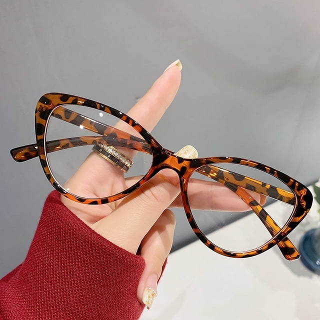 Gafas retro con montura de ojo de gato, modernas, antiluz azul, espejo plano, para mujer, sencillas, personalizadas, a la moda, para estudiantes, espejo de proximidad