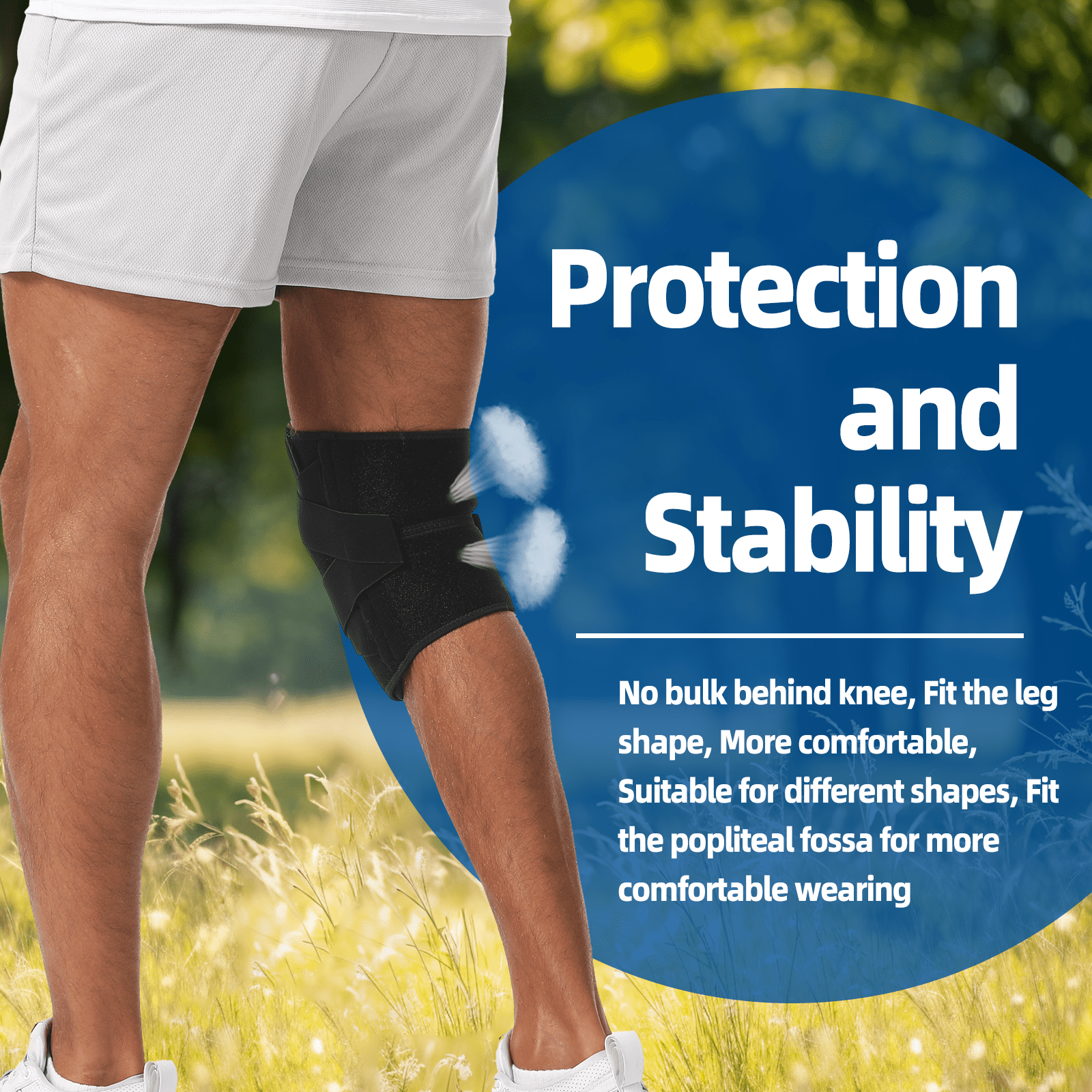 IYDOAMEA Adjustable Knee Brace for Running & Post-Surgery Recovery, ACL & Meniscus Support
