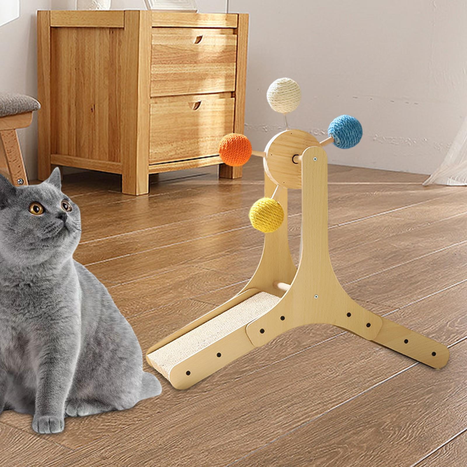 Cat Scratch Toys with Ball Sisal Balls Rotatable Cat  Toy Modern Cat Furniture Cat Scratching Board for Kittens Cats L