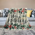 thumbnail image 2 of Fenyluxe Holly Berries Print Throw Blanket Lightweight Soft Blanket for Bed Couch Car Adults Kids All Seasons 50x60in, 2 of 6