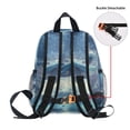 thumbnail image 5 of FORMRS School Backpack with Front Zippered Pocket 12" Student Travel Daypack, Night Floating Whale, 5 of 6