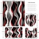 thumbnail image 5 of Juego de cortinas de ducha Nkzply de color rojo y negro, 4 unidades, 5 of 7