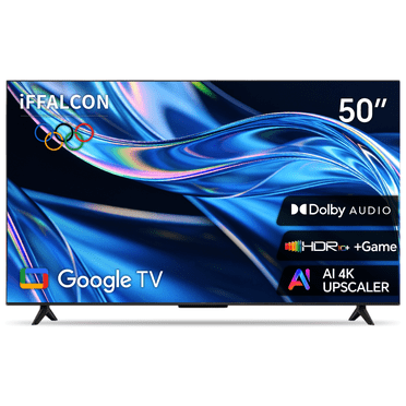iFFALCON 50" 4K UHD HDR Google Smart TV,Dolby Audio,MEMC, Voice Control,Built-in AIPQ Processor Television,50U65