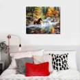 thumbnail image 4 of Nawypu  Golden Landscape Home Decor Canvas Print Painting Colorful Animal Horse Picture Wall Art Contemporary Framed Living Dining Room Decorations, 4 of 4