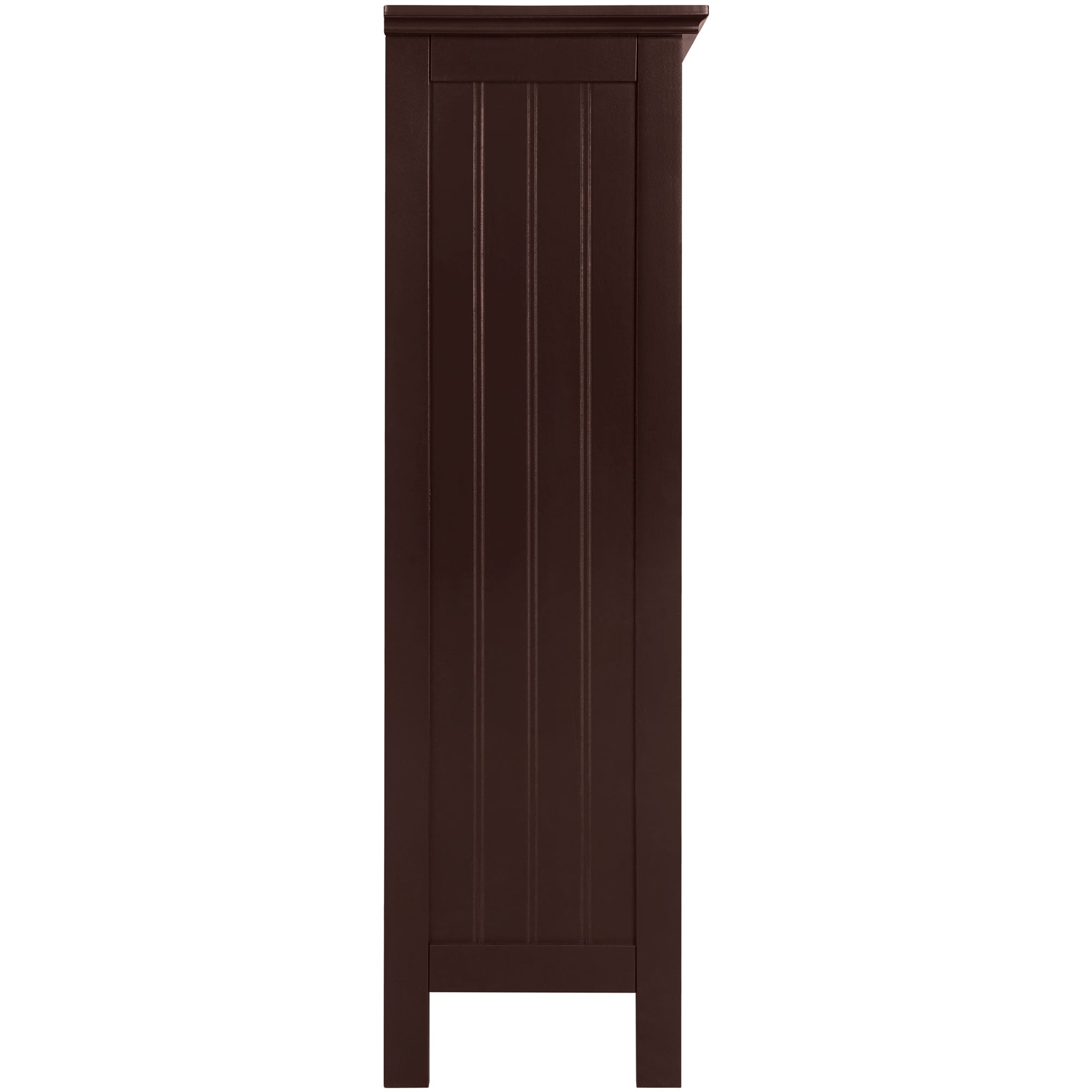 eHemco 3 Tier Storage Shelf Bookcase with 2 Arched Supports, 40 Inches Height, Cherry