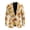 Maple Leaf Pattern, variant on Psesaysky Thanksgiving Polyester Business Blazer with One Button, Slim Fit Lightweight Men's Jacket for Casual and Autumn Events