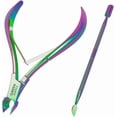 thumbnail image 1 of TEMOGU-Professional Cuticle Trimmer with Cuticle Pusher Nail Cuticle Remover Nipper Silver Stainless Steel Sharp Blades Manicure Tools with Double Spring Nail Care Pedicure Nail Tools Home Spa (Multi, 1 of 4