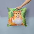 thumbnail image 2 of Carolines Treasures BB9894PW1414 Sheltie St Patricks Fabric Decorative Pillow  14Hx14W multicolor, 2 of 4