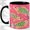 Black, variant on Green Pattern Fish Accent Mug, 11oz Ceramic Coffee Cup for Ocean Lovers