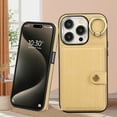 thumbnail image 2 of Allytech Cards Holder Wallet Case for Apple iPhone 14 Pro Max, Retro PU Leather Slim Fit 360 Rotating Ring Holder Kickstand Shock Resistant Phone Case Cover for Apple iPhone 14 Pro Max - Yellow, 2 of 9
