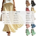 thumbnail image 3 of Vynhevius Womens Striped Maxi Skirt High Waist Pleated Flowy Casual Long Bottom, 3 of 7