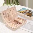 thumbnail image 6 of BZSMCE Leather Jewelry Box - Rectangular Lion’s Summer Escape Pattern 8.27x5.5x1.78in Beige, 6 of 8