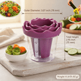 thumbnail image 2 of Manual Vegetable Spiralizer and Curler for Rose Flower Carving Stainless Steel Multifunctional Peeler Carrot Cucumber Rose Garnishing Slicer Tool Kitchen Gadget, 2 of 6