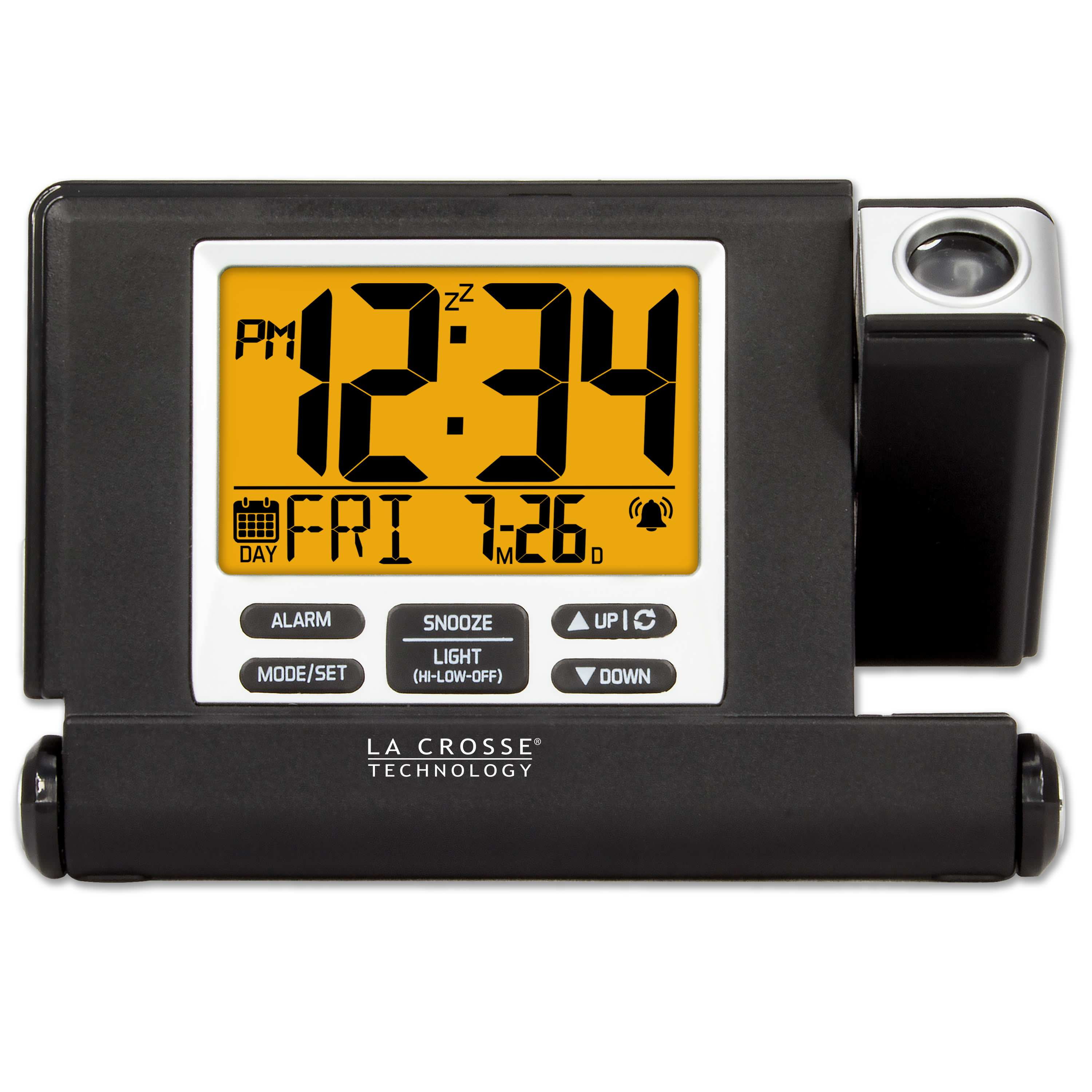 La Crosse Technology 6161908INT Travel Projection Alarm with FoldOut Stand