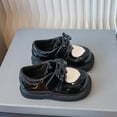 thumbnail image 4 of Niño Pequeño Zapatos Negros Zapatos de Niños de Estilo Inglés en Forma de Corazón Bowknot Zapatos de Cuero Negro, 4 of 6