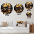 thumbnail image 4 of Designart "Orange Black Motorcycle Road flow II" Transportation Oversized Wall Clock, 4 of 5