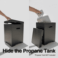thumbnail image 3 of Mondawe 16 Inch Outdoor Propane Tank Cover - 20 LB Concrete Storage Hideaway with Side Table Function (Black), 3 of 8