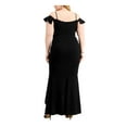 thumbnail image 2 of Betsy & Adam Womens Ruffled Gown Dress, Black, Plus Size, 16W, 2 of 2