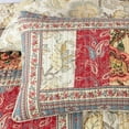 thumbnail image 4 of Chezmoi Collection Bambi 3-Piece Vintage Washed Patchwork Cotton Quilt Set, Soft Lightweight Breathable Reversible Floral Quilted Bedspread for All Seasons. King Size, 4 of 9