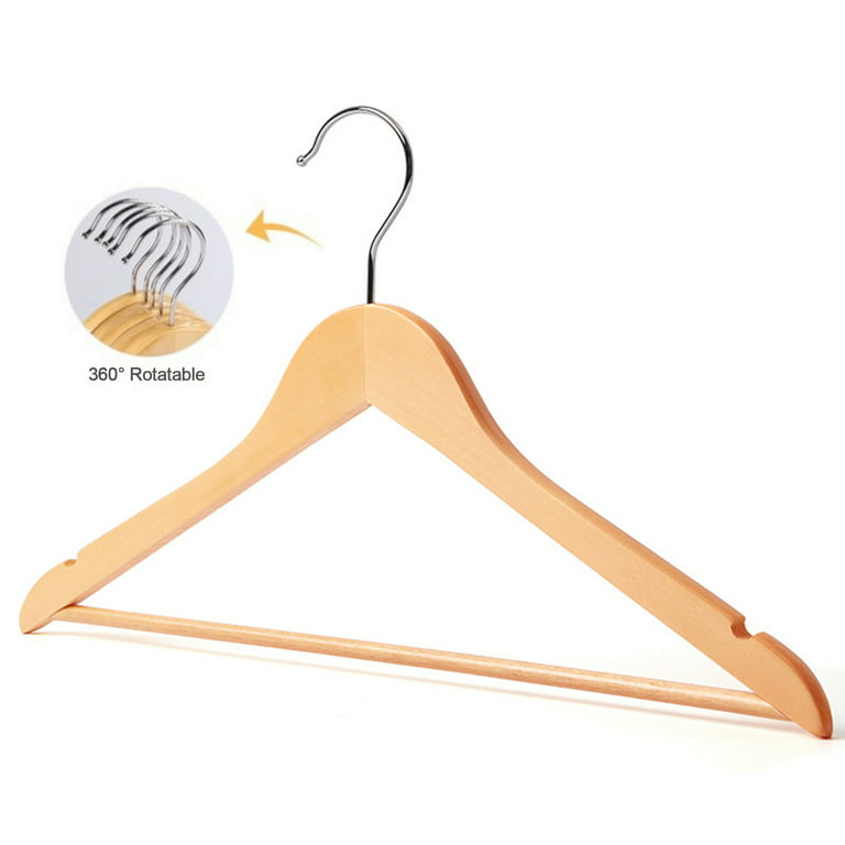 Slim Wooden Hangers For Shirts Blouses And Tops Subastral